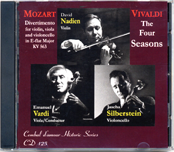 Cembal d'amour CD 125, David Nadien, Violin/Emanuel Vardi, Viola/Jascha Silberstein, Cello